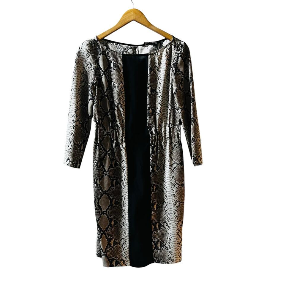 Zara Snake Print Three Quarter Sleeve Dress Size XS